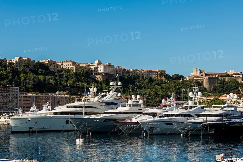 Harbour with luxury yachts, Monte Carlo, Cote d'Azur, Monaco