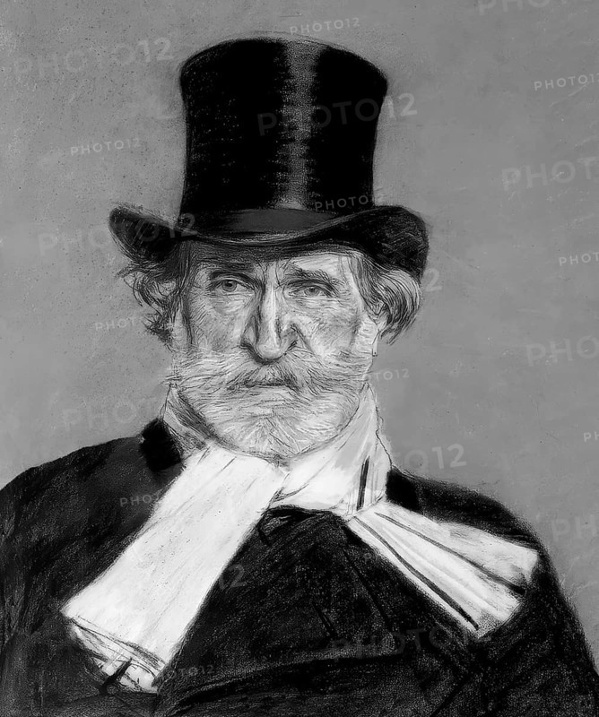 Giuseppe Fortunino Francesco Verdi, 1813 – 1901, Italian composer, digitally edited after a painting of Giovanni Boldini
