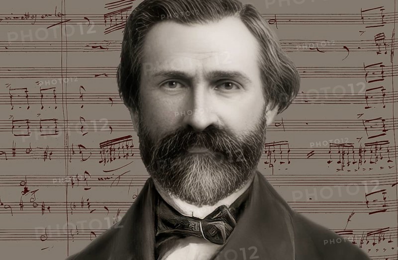 Giuseppe Verdi, 1813 – 1901, Italian opera composer, autograph notesheet from Don Carlos, digitally edited