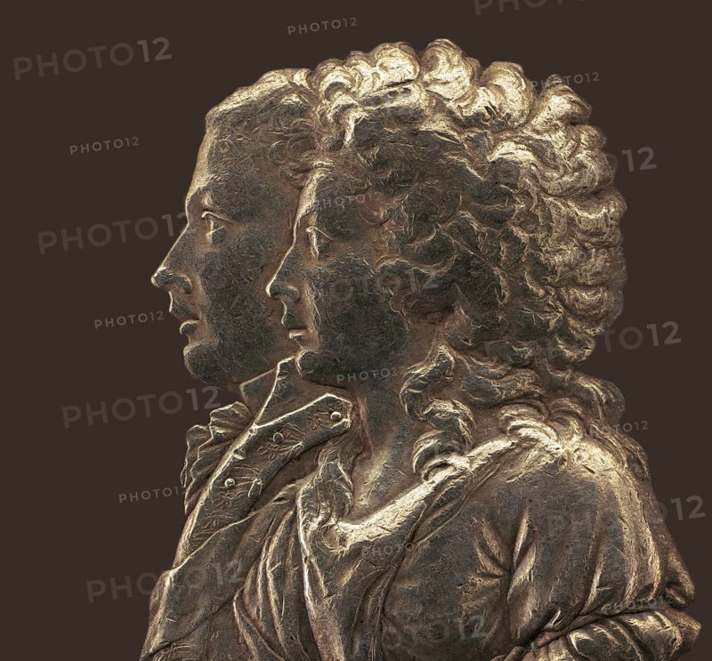 Marriage Medal of Crown Prince Frederick William of Prussia and Princess Louise Augusta of Mecklenburg-Strelitz, Luise Auguste Wilhelmine Amalie Herzogin zu Mecklenburg, 1793, digitally edited after Daniel Friedrich Loos