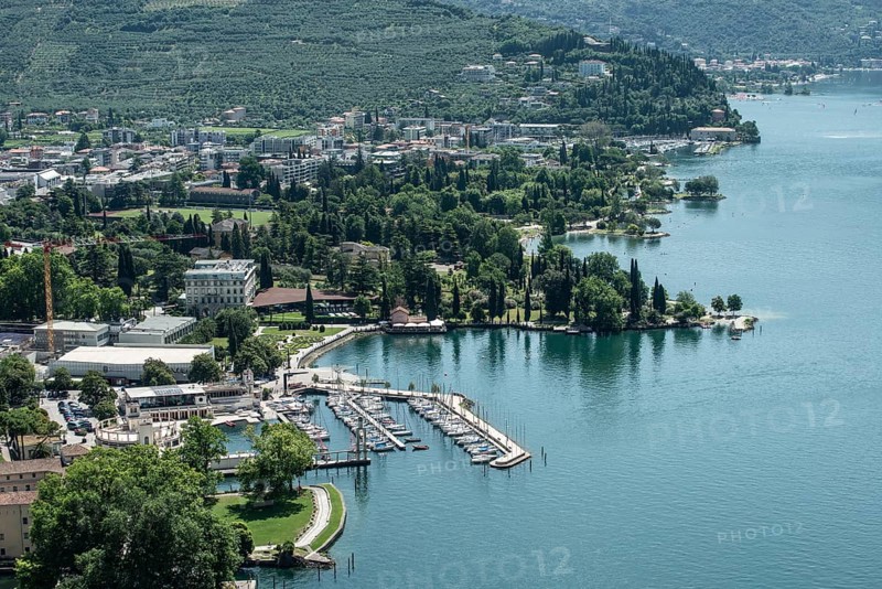 View of Riva del Garda, Italy, from the Bastione