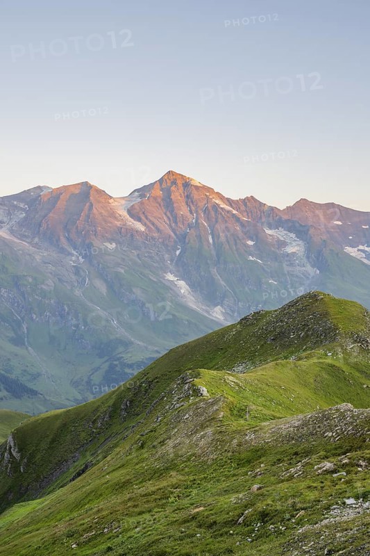 Sunrise in the Mountains at Hochalpenstraße, view from Fuscher Törl, Pinzgau, Salzburg, Austria