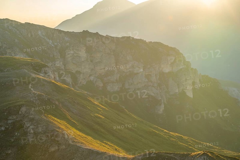 Sunrise in the Mountains at Hochalpenstraße, view from Fuscher Törl, Pinzgau, Salzburg, Austria