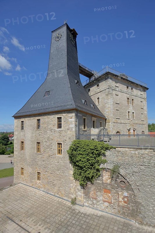 Historic Borlachturm and Witzlebenturm, landmark, museum, Bad Dürrenberg, Saxony-Anhalt, Germany