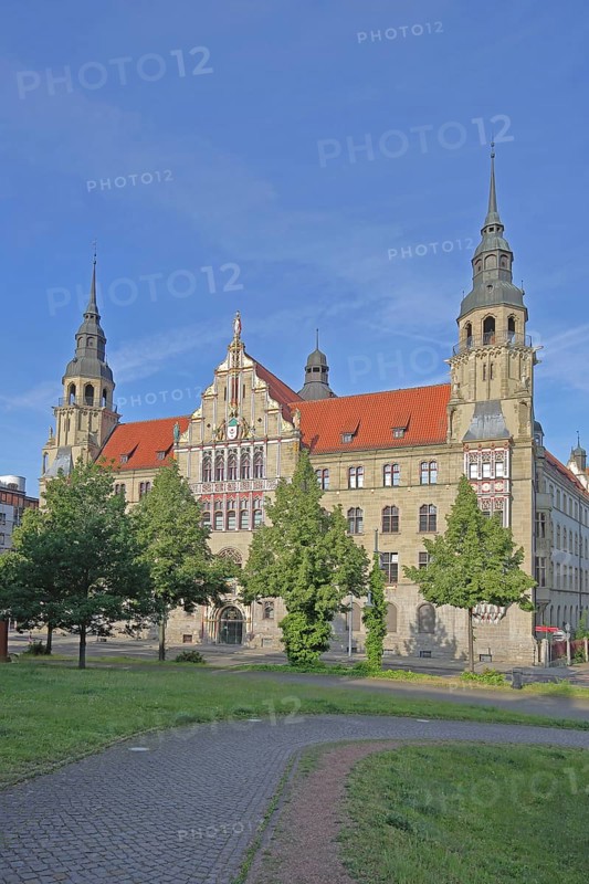 Historic building of the district court built in 1905, historicism, Halle an der Saale, Saxony-Anhalt, Germany