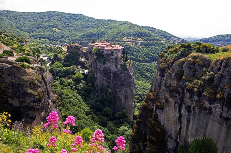 Agia Triada Monastery or Monastery of the Holy Trinity on a rock, Meteora Rocks and Monasteries, Kalambaka, Thessaly, Greece