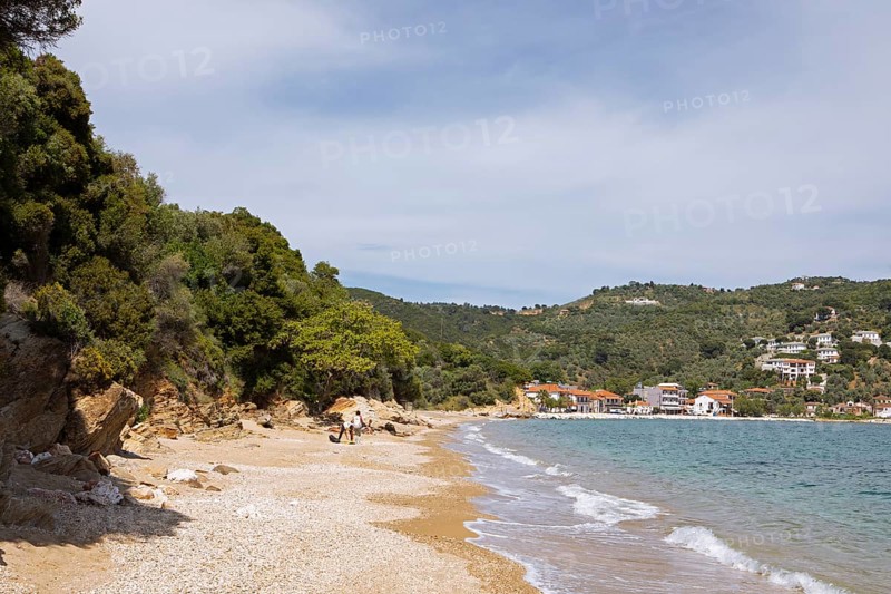 Platanias beach on the Aegean Sea, Pelion or Pelion peninsula, Magnisia, Thessaly, Greece