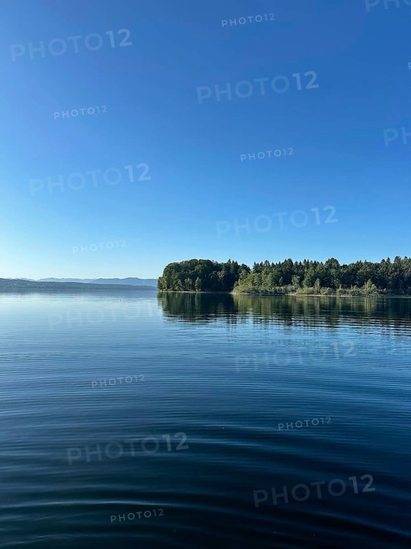 Wooded shore on Lake Starnberg, Bavaria, Germany