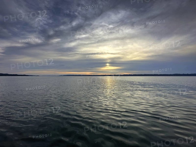 Evening atmosphere, Lake Starnberg, Bavaria, Germany