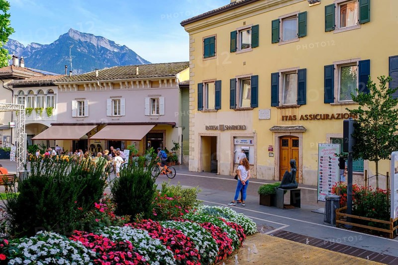 Piazza della chiesa, Levico Therme, Valsugana, Trentino, Italy