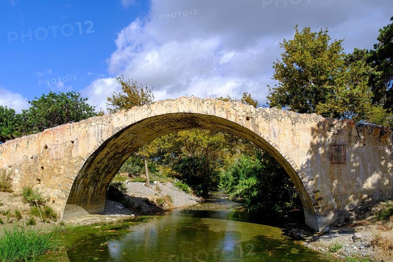 Preveli Bridge, over the river Megas Potamos, Crete, Greece