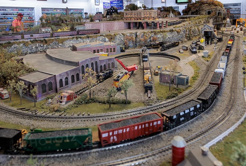 Model train layout in the Lionel Model Train Museum in Bryson City, North Carolina