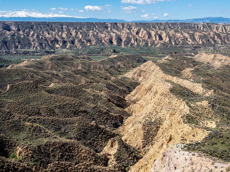 Canyons and gorges near village Gorafe, Gorafe Desert, UNESCO Granada Geopark, Granada province, Andalusia, Spain