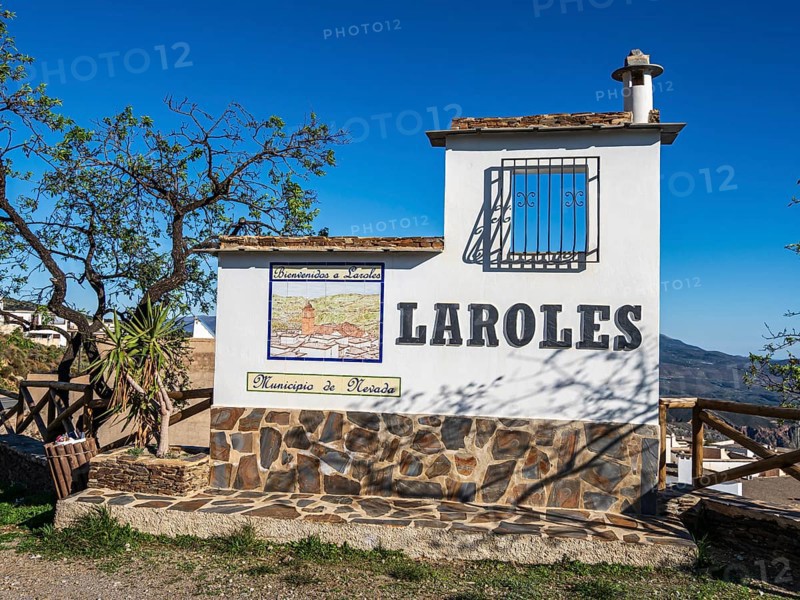 Village Laroles, one of the whitewashed villages on the slopes of the Sierra Nevada, Andalusia, Spain
