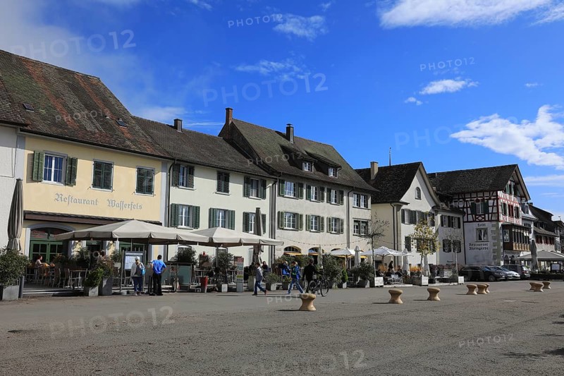 Rhine promenade, Stein am Rhein, Canton Schaffhausen, Switzerland