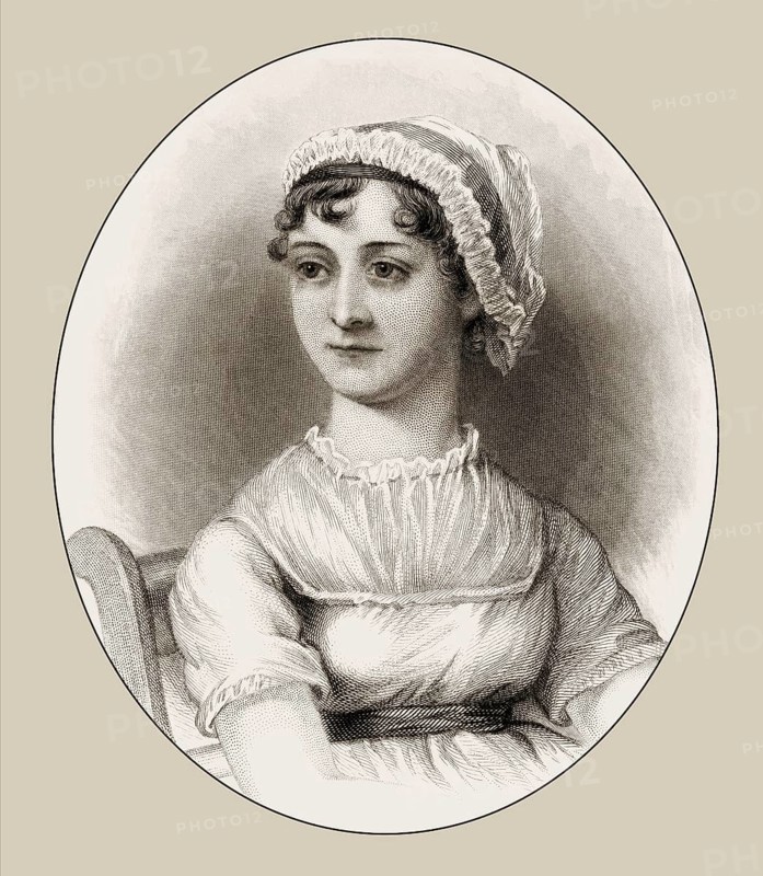 Jane Austen, 1775 – 1817, English novelist, digitally edited