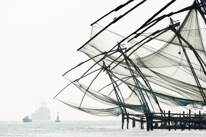Chinese fishing nets, Fort Cochin, Kochi, Kerala, India