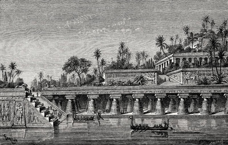 The Hanging Gardens of Babylon, Hanging Gardens of Semiramis, 9th century BC