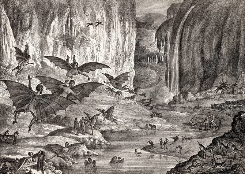 Great Moon Hoax of 1835, about the supposed discovery of life on the Moon, published in The Sun, a New York newspaper, falsely attributed to Sir John Herschel