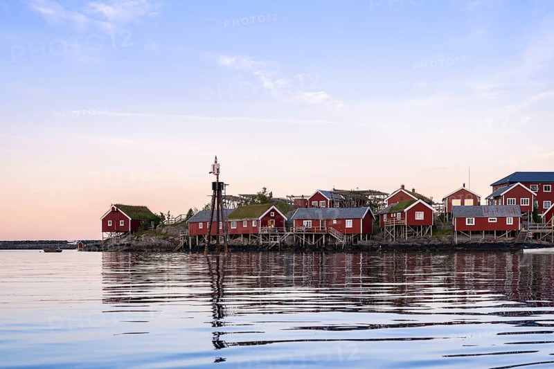 Rorbuer cabins in the fishing village of Reine, Reinefjord, Lofoten, Norway