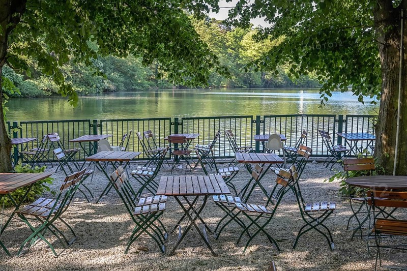 Beer garden Fischerhütte am Schlachtensee, Zehlendorf, Steglitz-Zehlendorf, Berlin, Germany