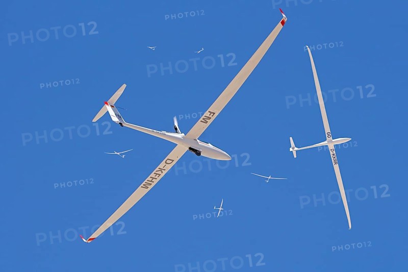 Glider, many, thermal, circling, upwind, flying, air sports, gliding