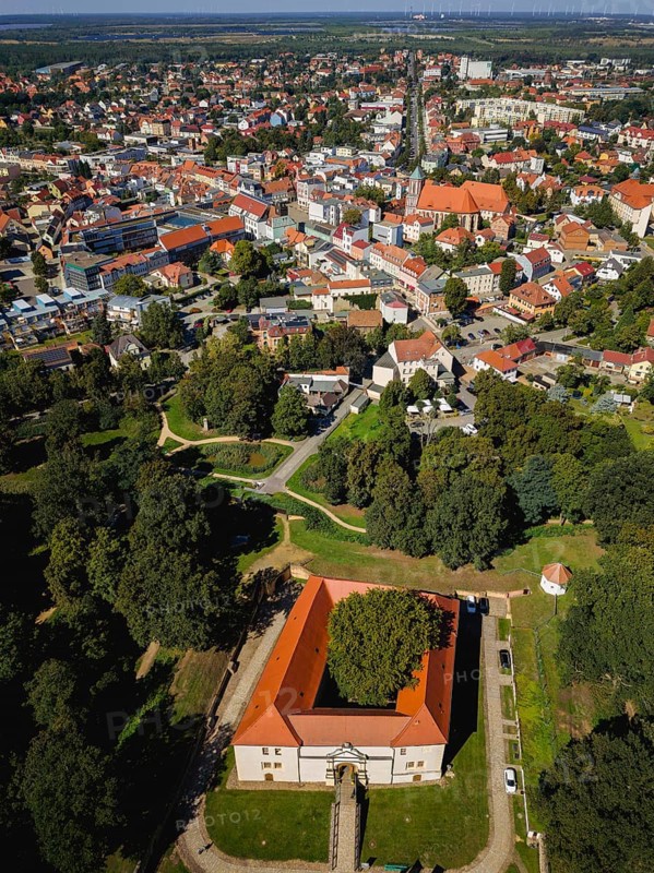 Senftenberg is a town in the south of Brandenburg on the lake of the same name. Senftenberg Castle Park with fortress, Senftenberg, Brandenburg, Germany