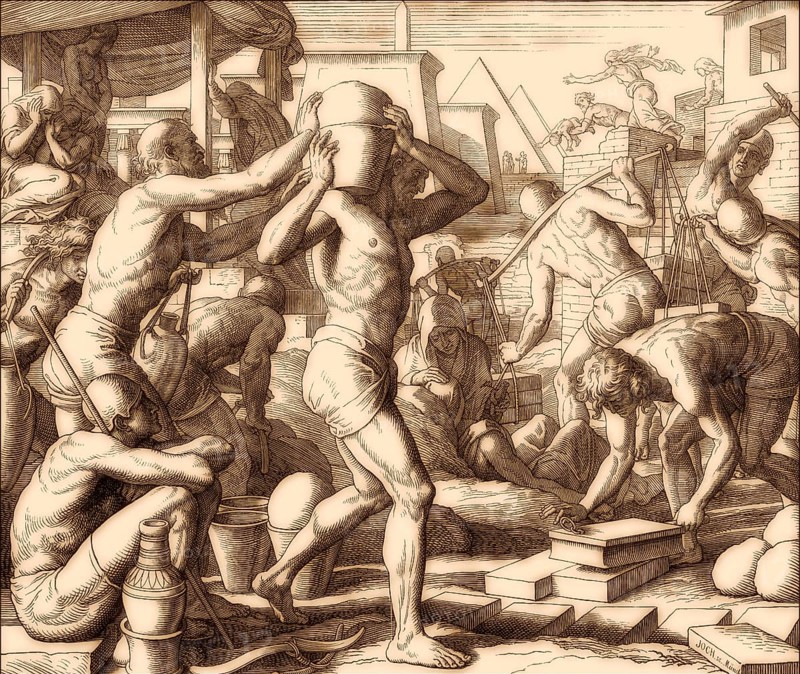 Slavery and Massacre of the Innocents, Old Testament, by Julius Schnorr von Carolsfeld, 1860