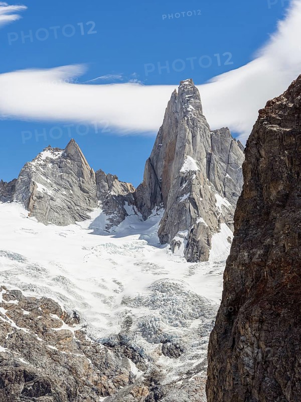 Aguja Saint Exupery, Laguna de los Tres Trail, Mount Fitz Roy, El Chaltén, Santa Cruz Province, Argentina
