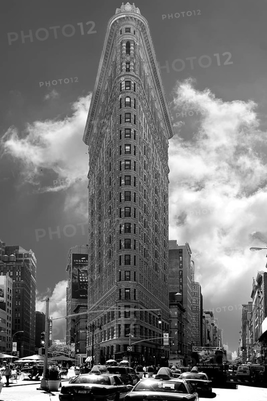 Flatiron Building, built in 1902, the oldest skyscraper in New York City, USA