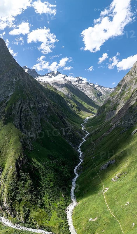 Rötspitze, Umbaltal with river Isel, Hohe Tauern National Park, East Tyrol, Tyrol, Austria