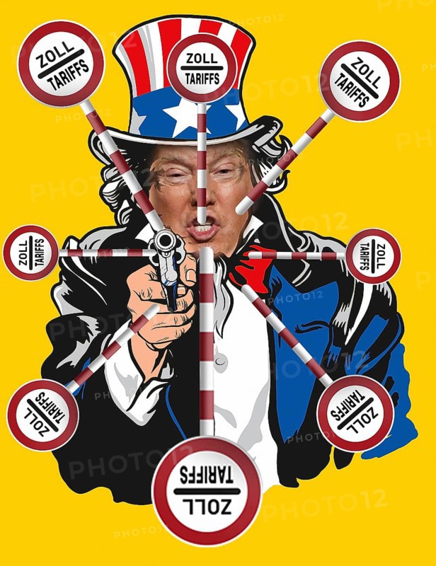 Symbolic image, Trump, delusion of deals and tariffs, US democracy in danger, EU and Germany under political pressure, industry, Donald Trump, tariff threats, Elon Musk, Mark Zuckerberg, social networks, fake news, rights broken, hate, hate speech, DSG Digital Services Act, re-election, USA, politics, announcements, vendetta, wanted dictator, Republicans, US electoral system, global danger, lies, 2nd term, global burden, Ukrainian war, storm White House