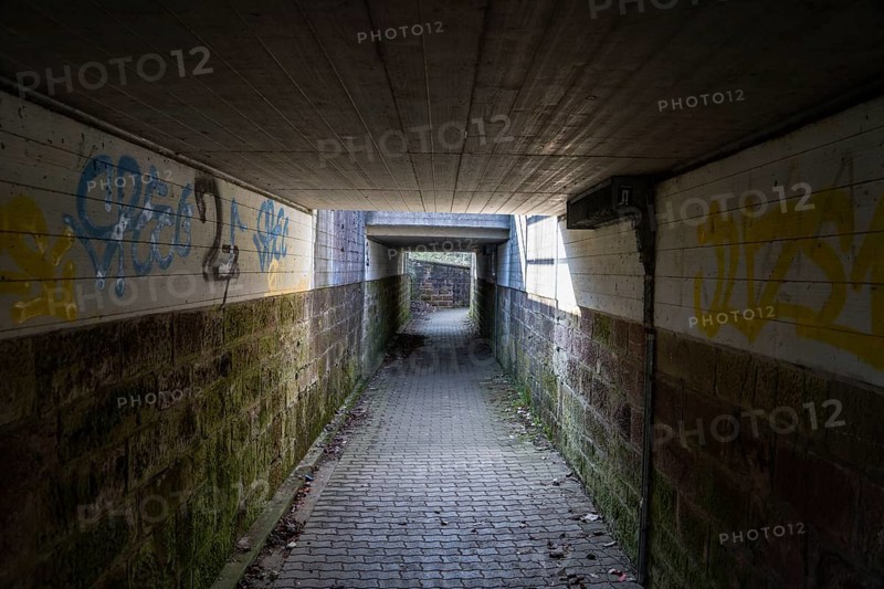 Pedestrian tunnel under the railway line, Hümme, Trendelburg, Hesse, Germany