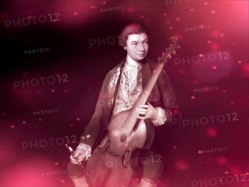 Carl Friedrich Abel, 1723? – 1787, German composer, digitally edited according to a painting by Thomas Gainsborough