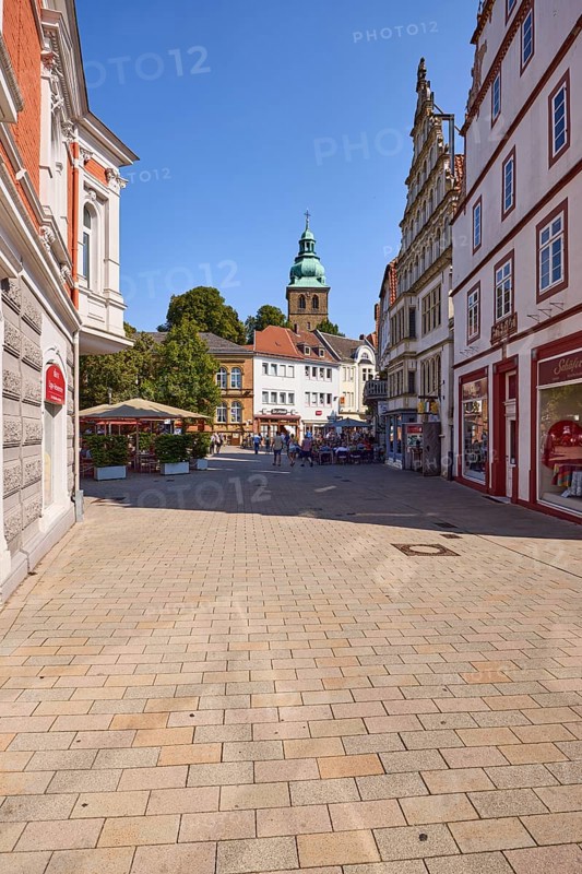 Historic buildings and Protestant town church AUf dem Hallenbrink in Bad Salzuflen, Lippe district, North Rhine-Westphalia, Germany