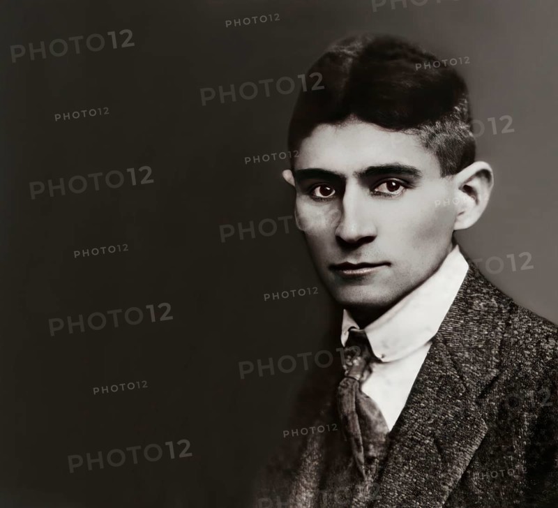 Portrait of Franz Kafka, 1883 – 1924, German-speaking Bohemian novelist, digitally edited according to a photograph