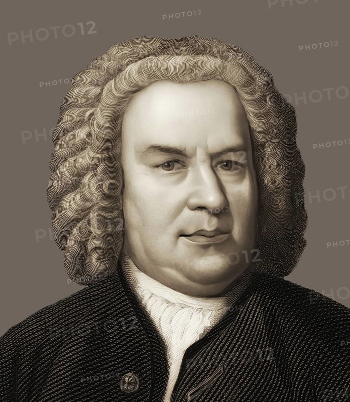 Johann Sebastian Bach, 1685, 1750, German composer, digital edited