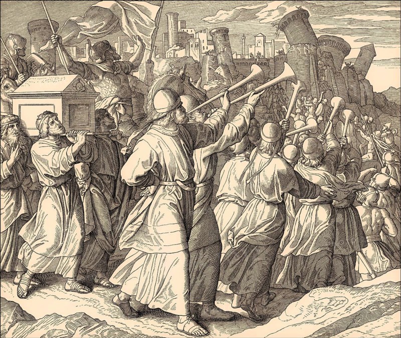 Battle of Jericho, Old Testament, by Julius Schnorr von Carolsfeld, 1860