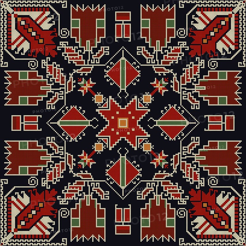 Traditional Bulgarian embroidery vector pattern