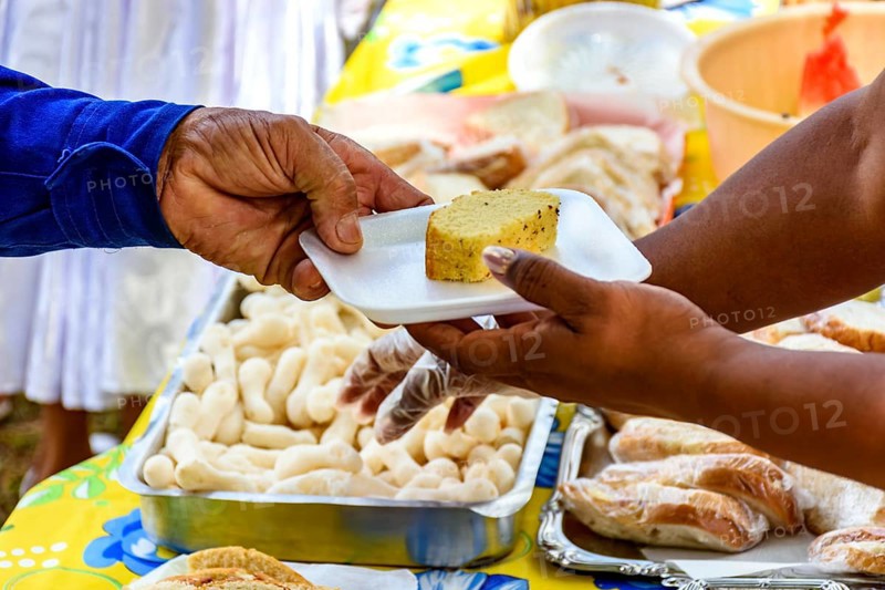Community breakfast offered to homeless population in Brazil Belo Horizonte, Minas Gerias, Brazil