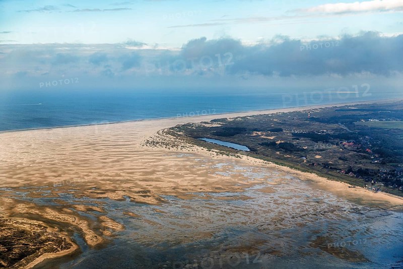 Kniepsand sandbank, coastline near Wittdün, aerial view, North Frisian island of Amrum, Schleswig-Holstein Wadden Sea National Park, North Sea, Schleswig-Holstein, Germany