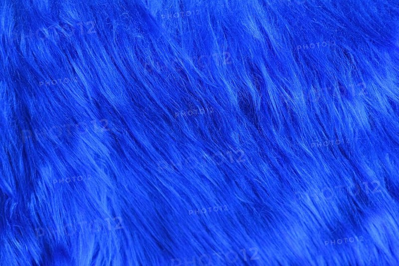 Close up of blue synthetic fake fur