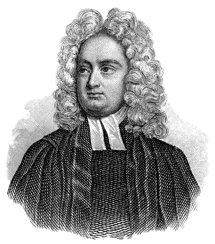 Jonathan Swift or Isaac Bickerstaff, 1667 - 1745, an Irish writer and satirist of the early Enlightenment, author of Gulliver's Travels, Portrait von Jonathan Swift oder Isaac Bickerstaff, 1667 - 1745, ein irischer Schriftsteller und Satiriker der frühen Aufklärung, Gullivers Reisen