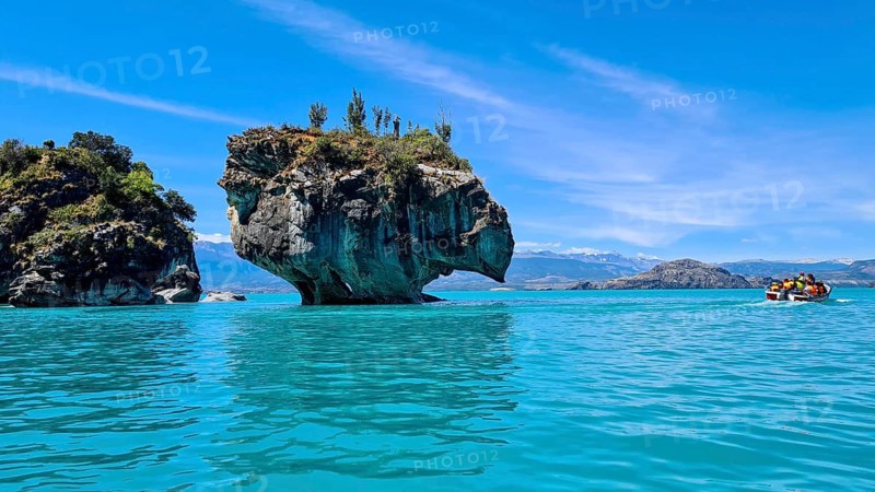 Capillas de Marmol in Lago General Carrera in Patagonia on the Carretera austral, Patagonia, Chile