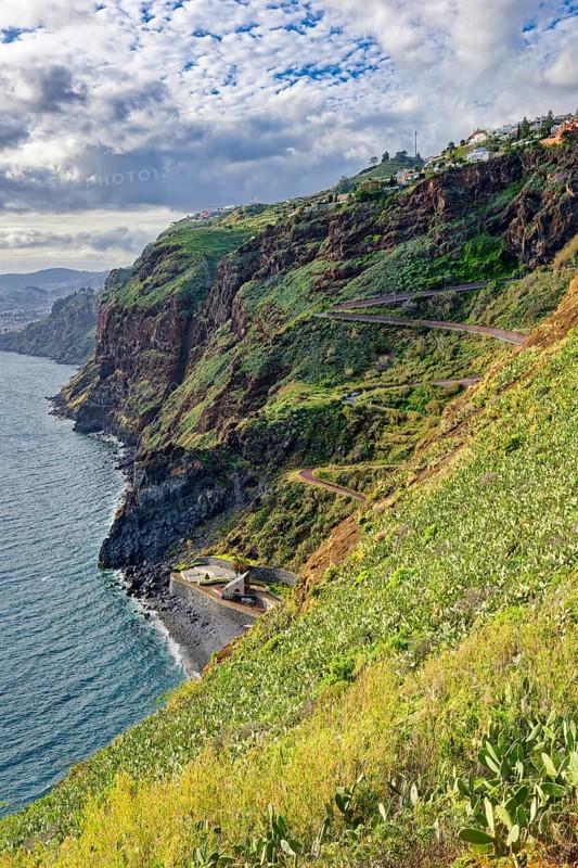 Ponta do Garajau viewpoint at the statue of Christ, Cristo Rei statue, cliffs, tourist attraction, Garajau, municipality of Santa Cruz, Madeira, Portugal