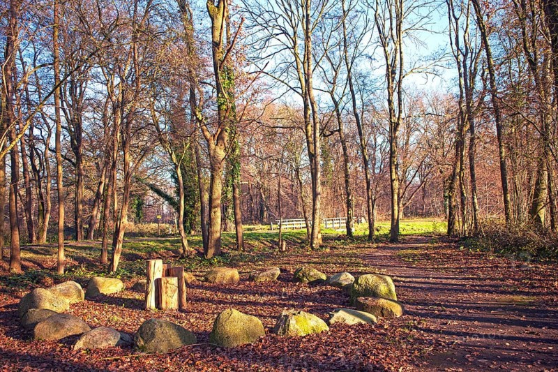 Natural monuments, stone circle, Smeerling, Onstwedde, Groningen, Netherlands