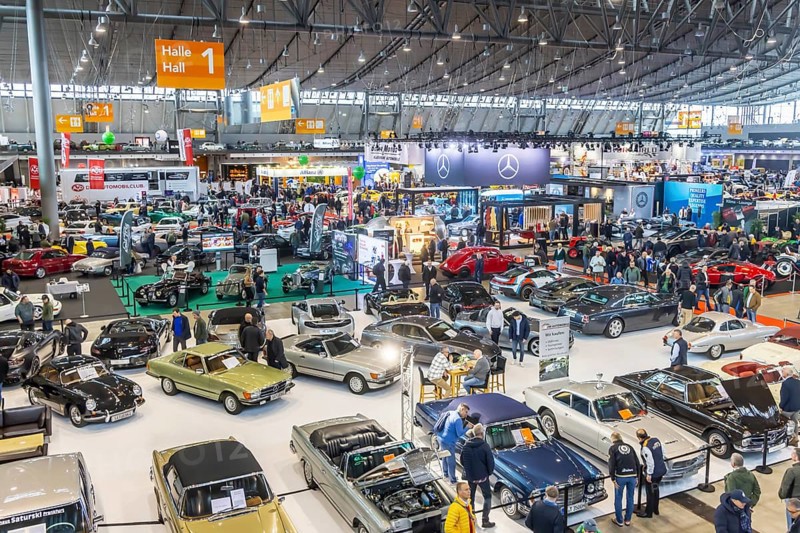 Retro Classics car show opens in Stuttgart. With over 90, 000 visitors and more than 900 exhibitors, the trade fair for driving culture is the central meeting point for the classic car scene in southern Germany. Stuttgart, Baden-Württemberg, Germany