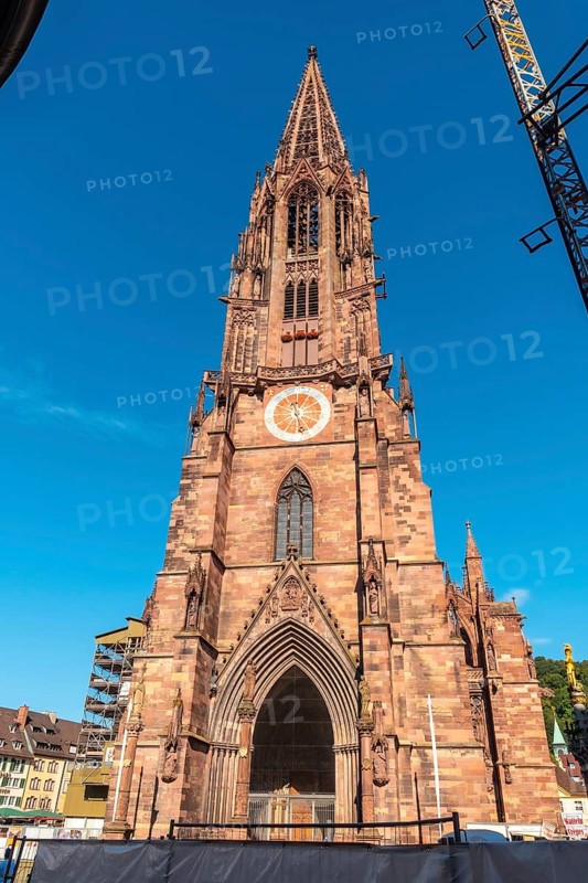 The beautiful Freiburg Minster in Freiburg im Breisgau, Germany
