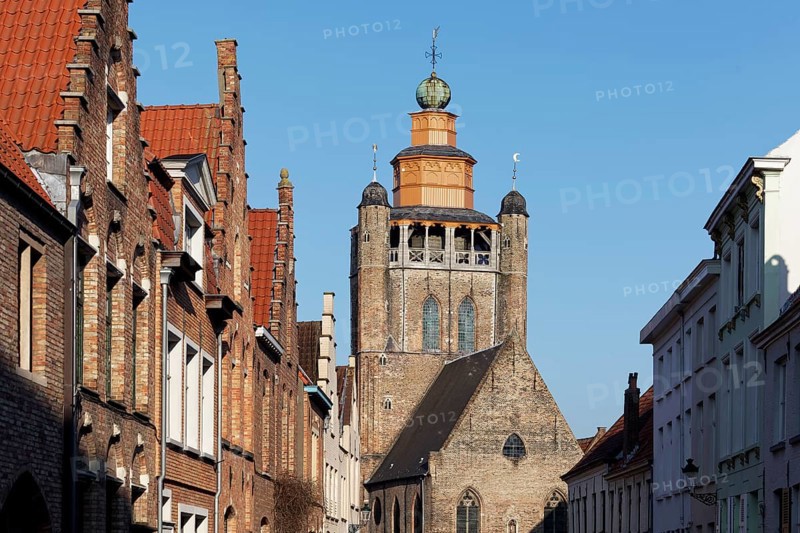 15th century Jerusalem Church, Adornesdomain, Sint-Anna neighbourhood, Bruges, West Flanders, Flanders, Belgium