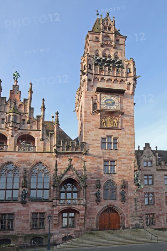 New town hall built 1900 St. Johann, Historicism, Tower, Saarbrücken, Saarland, Germany